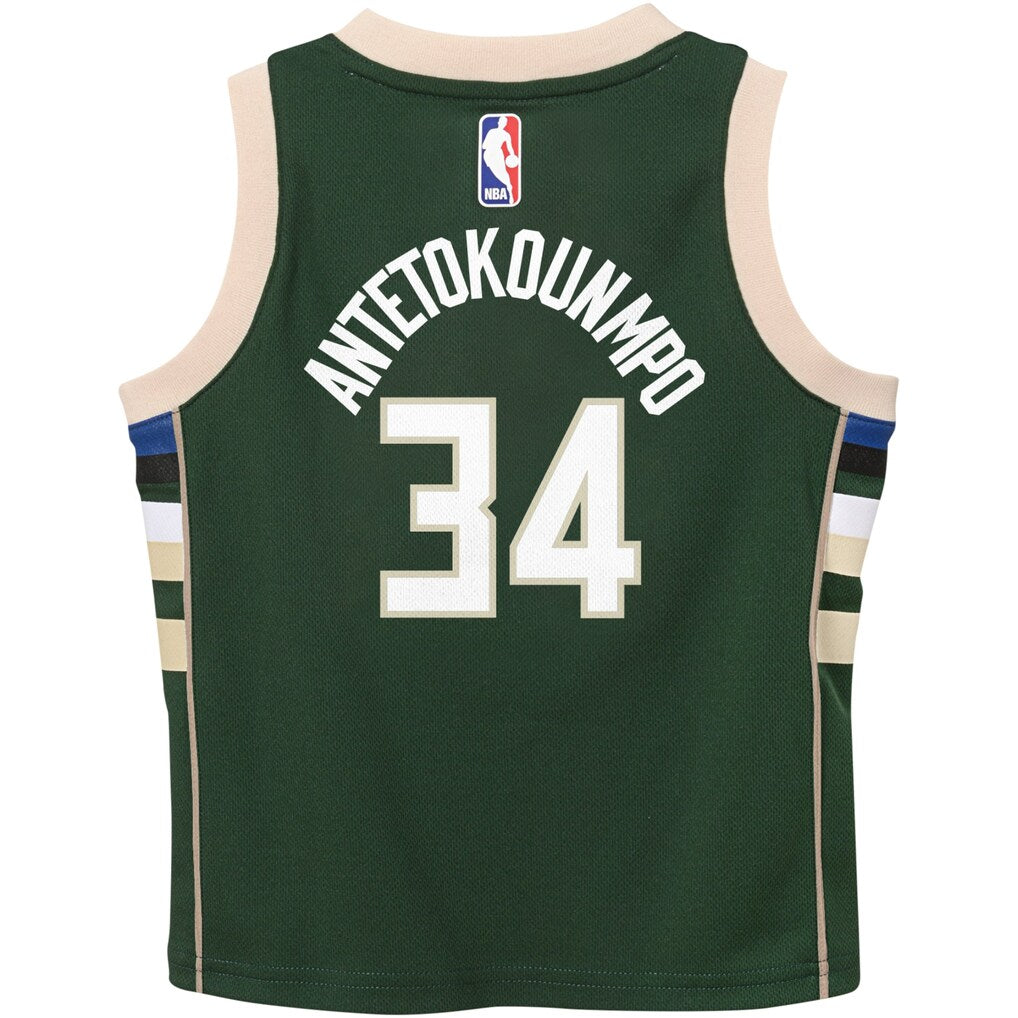 Giannis Antetokounmpo Milwaukee Bucks Nike Preschool Swingman Player Jersey - Icon Edition - Hunter Green