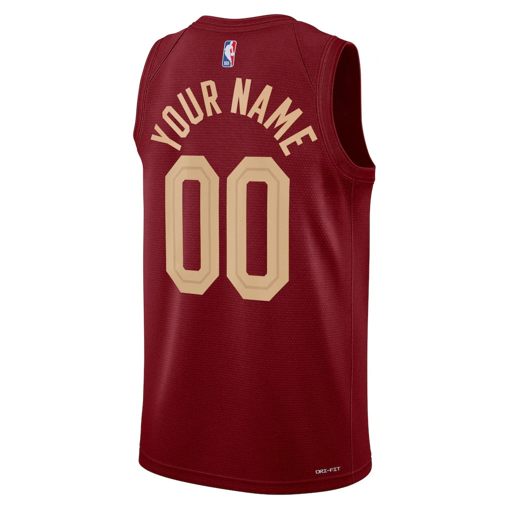 Cleveland Cavaliers Nike Unisex Swingman Custom Jersey Burgundy - Icon Edition